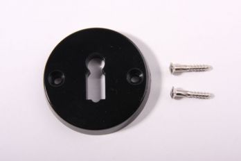 Sleutelrozet zwart bakeliet 54mm