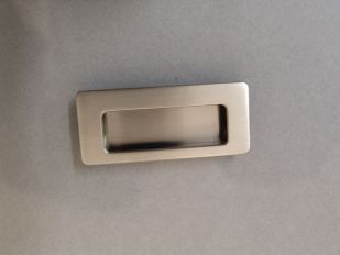 Greep infrees 36x82mm nikkel geborsteld
