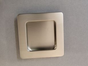 Greep infrees 64x64mm nikkel geborsteld