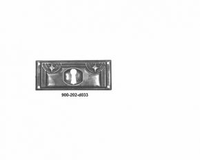 sleutelplaat Dwars Brons Antiek 33 mm