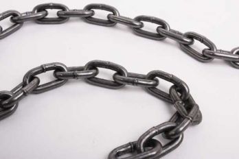 Ketting 24mm grijs lak 4mm dik één meter lengte aan elkaar