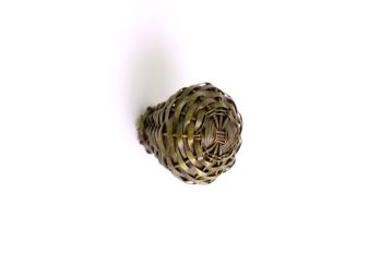 Geweven knop brons antiek grove draad/band 30mm