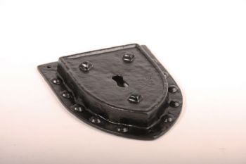 Sleutelplaat zwart, roest of tinkleur 155mm met bolkopschroeven