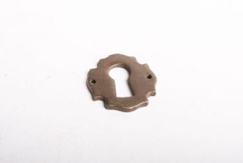 Sleutelplaat brons antiek 26mm dik 2,5mm