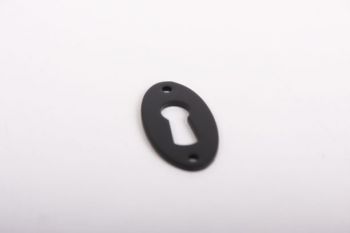 sleutelplaat ovaal zwart 18mm