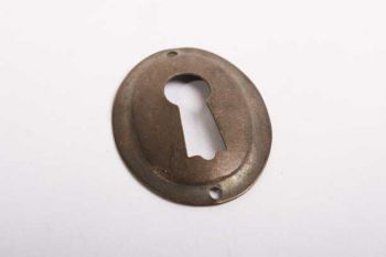 Dunne sleutelplaat bol brons antiek verticaal 26mm