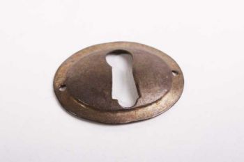 Dunne sleutelplaat bol brons antiek dwars 26mm