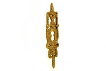 Klassieke sleutelplaat voor meubelen Empire brons antiek 128mm hoog
