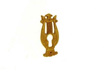 Klassieke sleutelplaat voor meubelen Biedermeier brons antiek 28mm zs