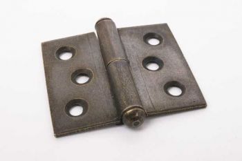 Paumelle scharniertje brons antiek gemaakt van ijzer 40mm x 45mm rechts