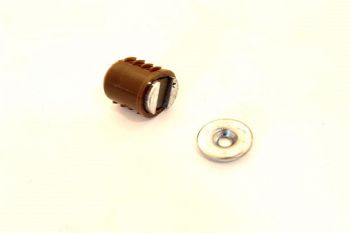 Magneetsnapper inboor 12mm bruin voor kastdeurtjes per 2 stuks