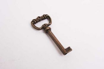 Klassieke sleutel voor meubelslot brons antiek gat 40mm