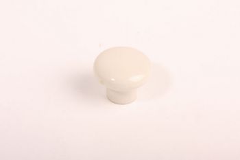 Knop porselein crème wit rond 25mm