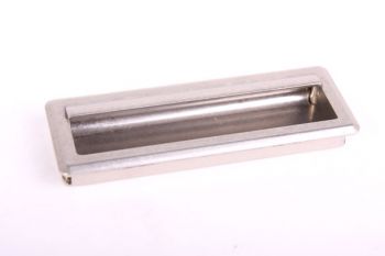 Greep infrees zilver antiek 128mm (139x51mm)