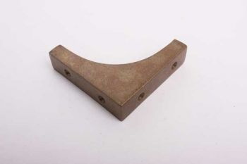 Hoek voor tafelblad brons antiek van massief messing 64mm