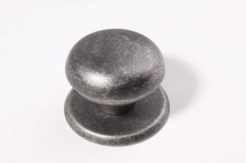 Deurknop antiek grijs rond 80mm