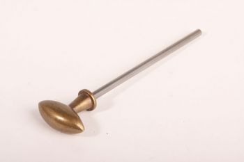 Raampen 5mm met puntvormige knop brons antiek 36mm