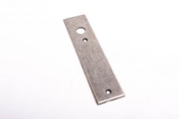 Deurplaat kortschild zilver antiek voor opdekdeur 172mm per stuk