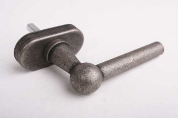 Raamkruk draai-kiep met spoorwegkruk chemin de fer zilver antiek