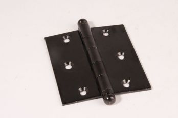 Deurscharnier zwart egaal 89mm x 101mm met bol