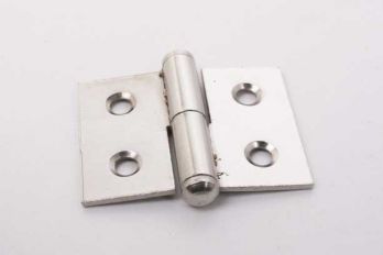 Klein paumelle scharnier opschroefbaar nikkel 30mm x 40mm links