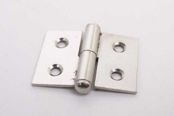 Klein paumelle scharnier opschroefbaar nikkel 30mm x 40mm rechts gemaakt van ijzer