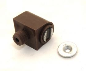 Magneetsnapper verstelbaar bruin voor kastdeurtjes met contraplaatje