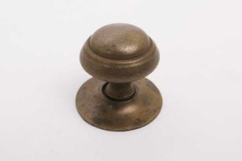 Klassiek meubelknopje met ronde rozet brons antiek rond 25mm