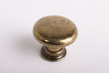 Knop met los voetje brons antiek rond 30mm (zamac)