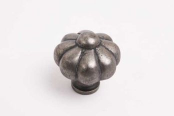Klassieke knop zilver antiek kroon 39mm met ronde voet