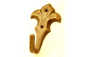 Kapstok in de kleur brons antiek met een hoogte van 9,2 cm. Deze jashaak is gevormt naar de franse lelie.