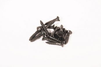Schroeven platkop 3.0 x 16mm zwart gleuf 100 stuks