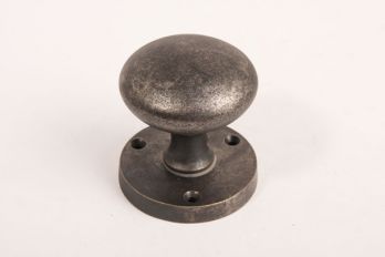 Deurknop (paar) antiek zilver/grijs 54mm