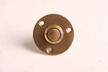 Deurbel-beldrukker brons antiek ronde rozet 40mm Chemin de Fer