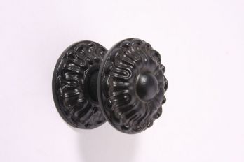 Deurknop zwart poedercoating 71mm